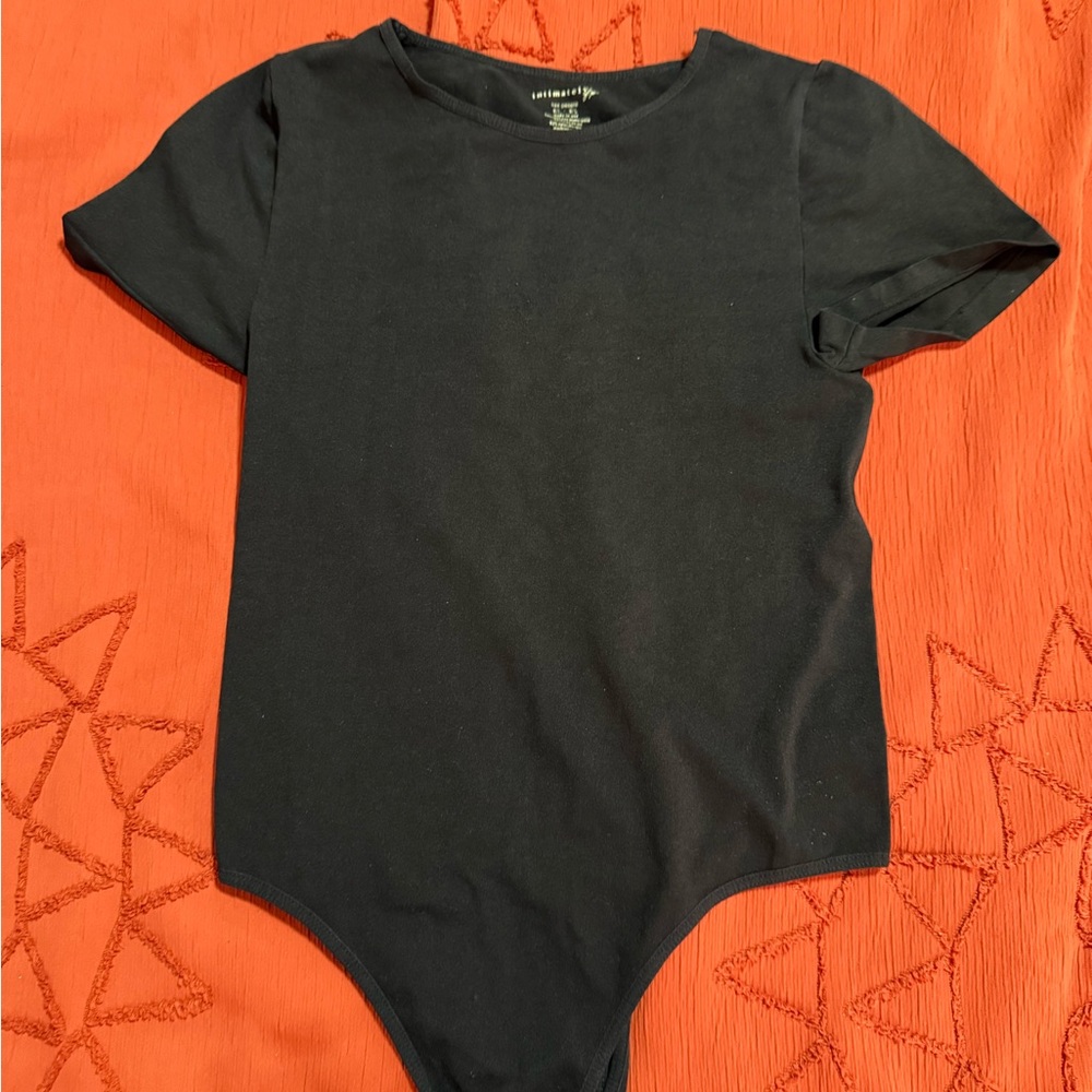 Free People Black Bodysuit